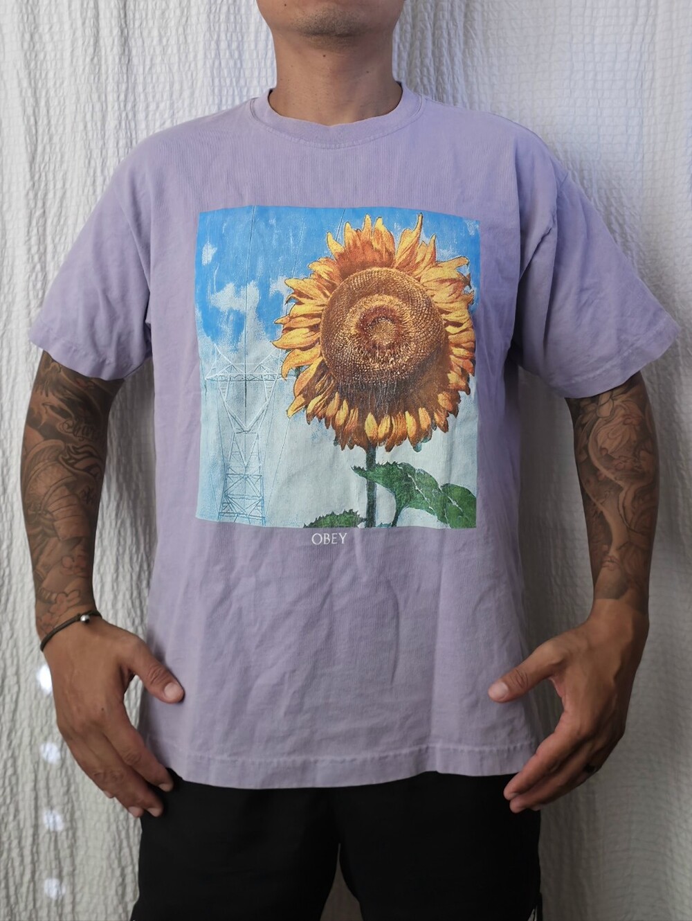 Vintage Obey 'Sunflower' Shirt Large